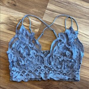 Lace Bralette with Floral Design